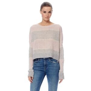 360 CASHMERE Constance Sweater Purple Haze Heathered Gray Long Sleeve Women's XS